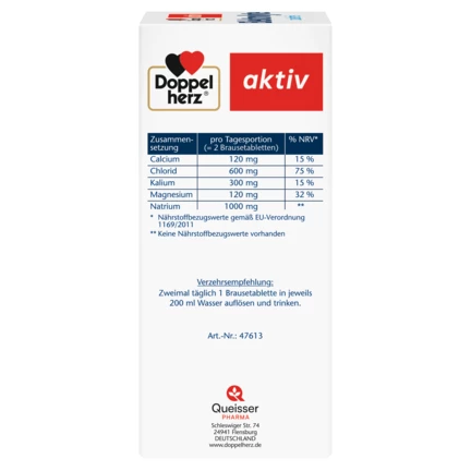 Doppelherz aktiv Elektrolyte Brausetabletten Seitenansicht links